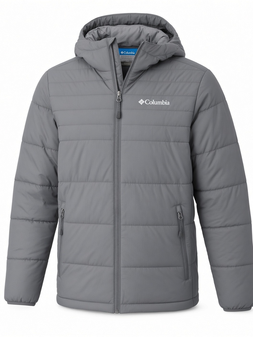 Columbia mens Gray Hooded Puffer Coat
